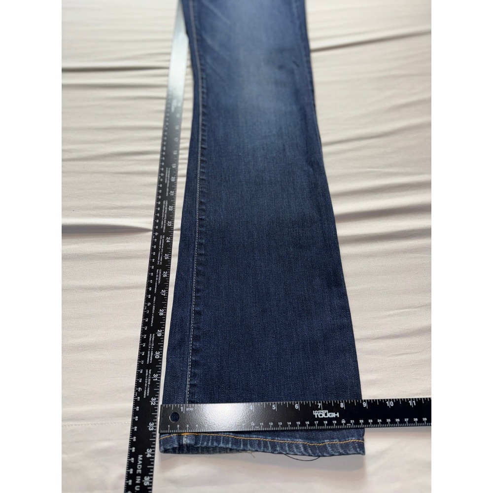 American Eagle Slim Boot Jeans Womens 8 Long Dark Wash Stretch Denim Blue 03873 - Picture 2 of 7